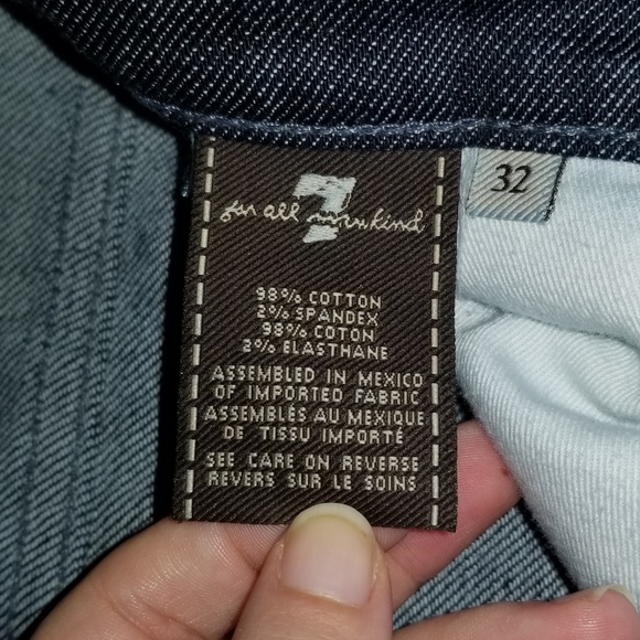 NWOT 7 For All Mankind Dark Navy Men's Bootcut Jeans - Picture 5 of 6